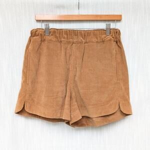 Ayr Brown Corduroy Staycation High-rise Pull On Mini Shorts, size S